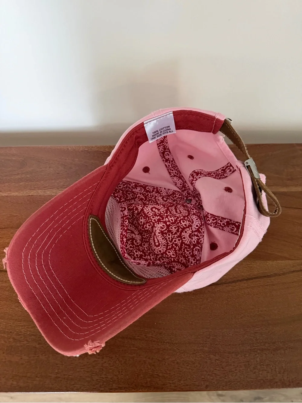 Vintage 90s Y2K True Religion Trucker Baseball Cap Distressed Adjustable pink